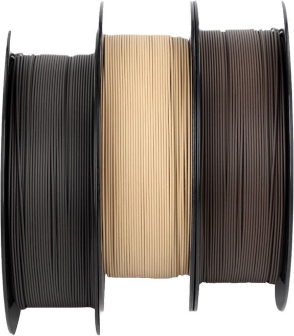 켁셀드 우드 필라멘트 목분 WOOD PLA 3D프린터 Filament 1kg 1.75mm, 브라운우드