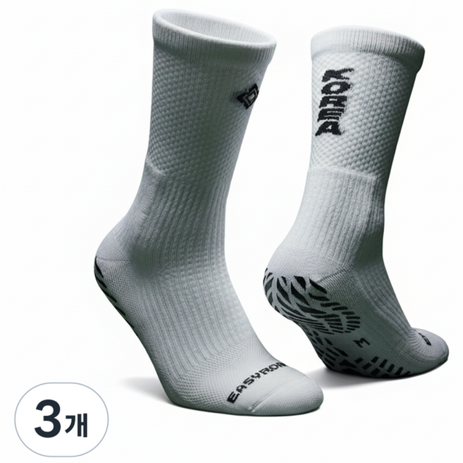 이지로치 논슬립 양말 축구 풋살 국가대표 하프삭스, 3개, 레전드 테이핑 국대 KOREA