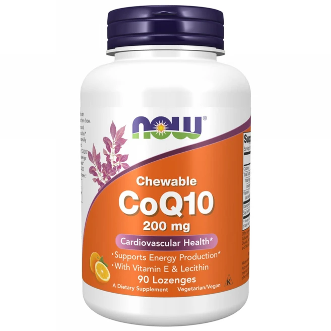 나우푸드 츄어블 CoQ10 200mg 로젠지 비건, 90개입, 1개, 90정 - 쿠팡