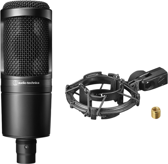 오디오테크니카 AT-2020 콘덴서 마이크 정품 쇼크마운트 AT-8458A 포함