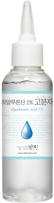 10위 - 맑을담 히알루론산 1% 원액 100ml 수용액 고분자/저분자 액상으로 피부침투에 효과적 비누베이스/기타재료,