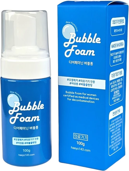 국산 의료기기 버블 여성청결제 질세정제, 1개, 100g - 쿠팡