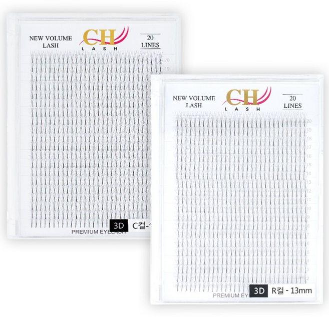 CH 러시안볼륨 닭발속눈썹 5D-R컬인조 포인트 아이돌 셀프 속눈썹 아이래쉬 연장용 속눈썹 재료, 1개, 1세트_R컬-11mm