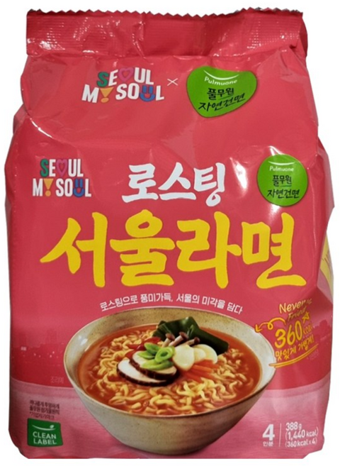 풀무원 로스팅 서울라면 4개입, 1개