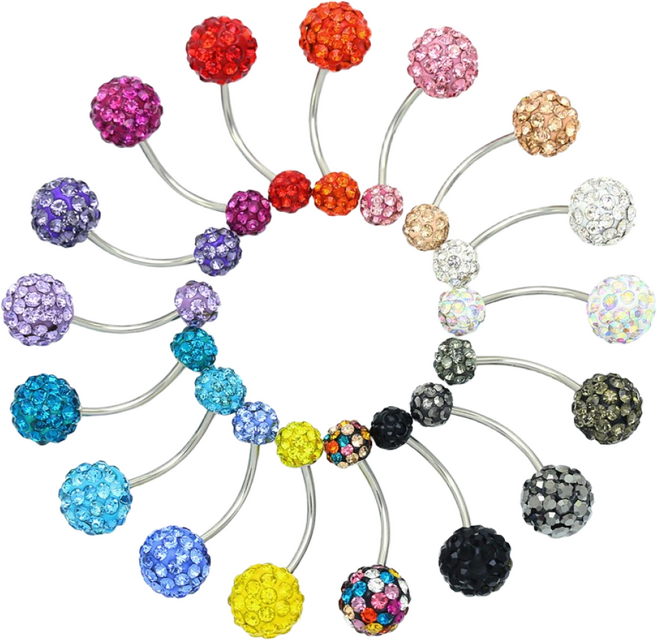 미다미 [2개세트] 드롭 바나나 점토큐빅 써지컬 피어싱