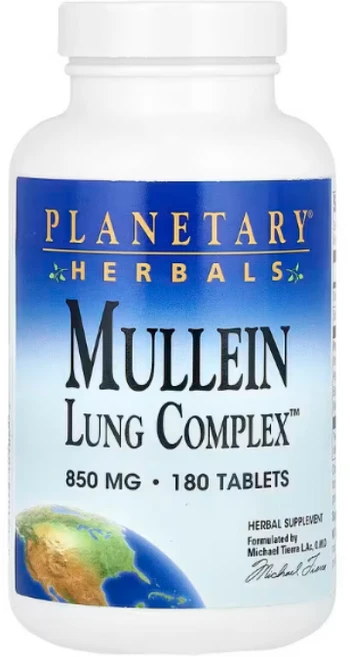 플레네터리허벌스 Mullein Lung 컴플렉스 850mg 180타블렛, 180개, 1개, 180정 - 쿠팡