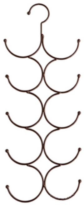 안이스 다용도 넥타이 스카프 허리띠 걸이, 브라운, 1개