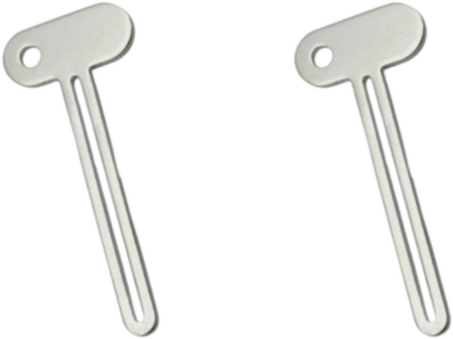 NOV- 치약 짜개 화장품 튜브 핸드크림 짜게 클립 디스펜서, 실버, 2개