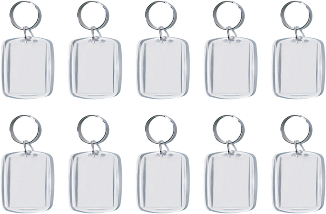 [마니랜드] 아크릴 사진 액자 키링 10개 세트, E. 증사 사각