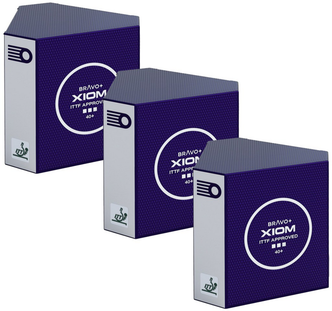 엑시옴 브라보 플러스 ITTF 6입 경기용 탁구공 3세트, 6개입, 화이트