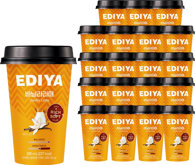 이디야 바닐라라떼 컵커피 300ml x 20개