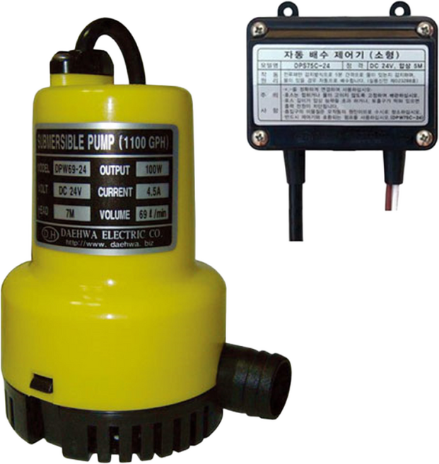 대화전기 DPW69C-12 자동 수중펌프 대화수중모터 전선 3M 전압 12V 소형 DC, 1개