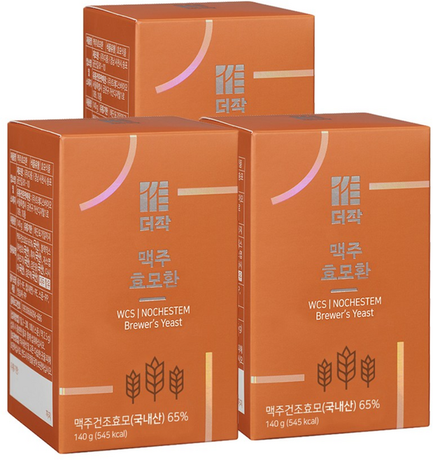 더작 맥주효모환, 140g, 3개