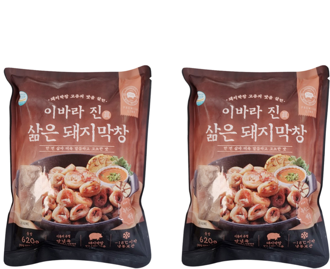 대구 달구벌 이바라 진 삶은 돼지 막창 620g(소스120g포함), 620g, 2개