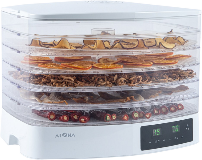 아로나 식품건조기 과일 야채 고추 국산 가정용식품건조기 3단 5단 7단, ALD-500TW(5단화이트)