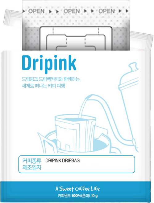 드립핑크 콜롬비아 발란스좋은 드립백커피, 10g, 1개, 35개입