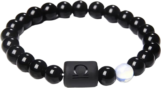 이레오몰 별자리 팔찌 오닉스 호안석 천연 원석 L-0021