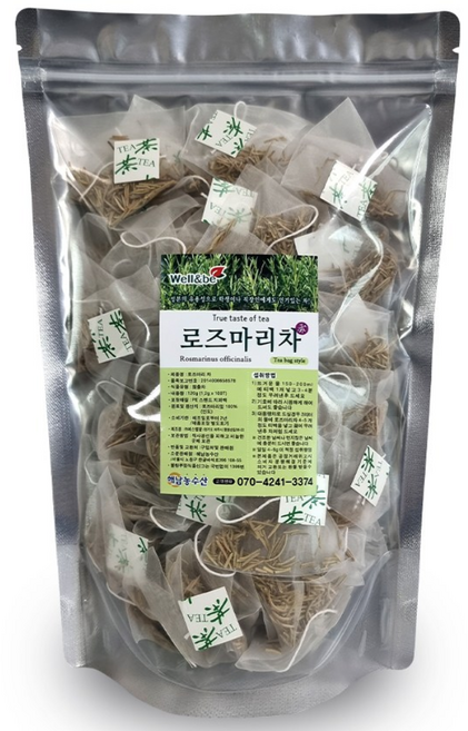 해남농수산 로즈마리 차 티백 허브티, 1.2g, 1개, 100개입