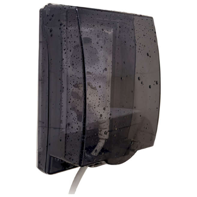 콘센트 방수커버 블랙 세로형 화장실 욕실 방수 방진 케이스 뚜껑 난연 무타공 덮개, 1개