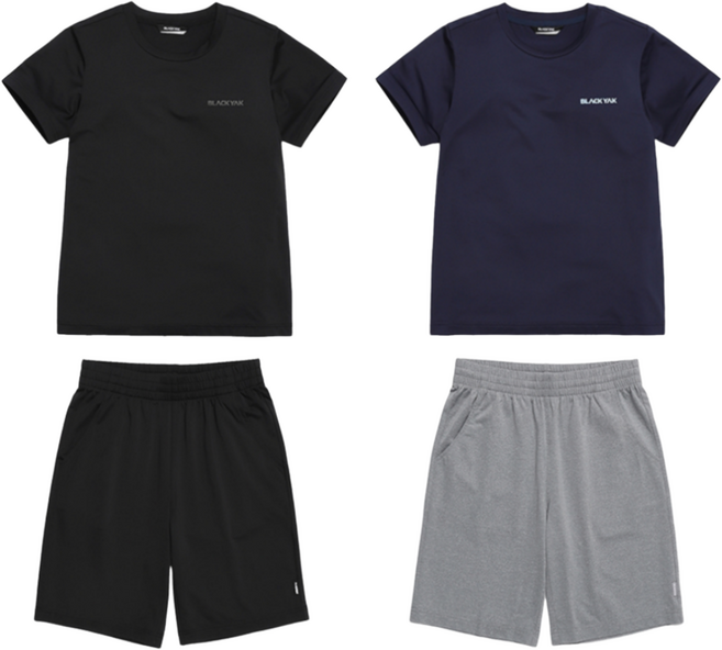 [백화점 정품] 블랙야크 키즈 반팔 상하의 세트 여름 상하복 반팔티 + 5부 반바지