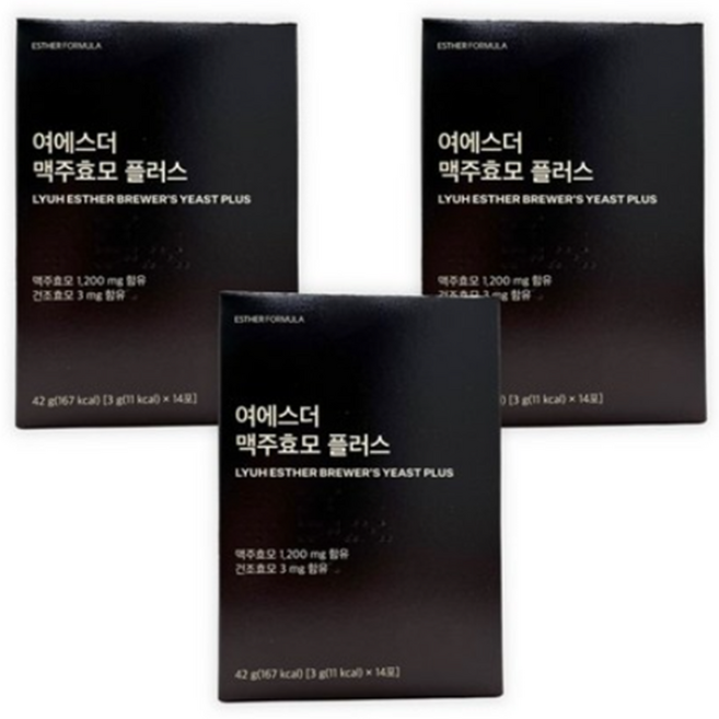 [본사직영] 여에스더 맥주효모 플러스 (프리미엄 맥주효모 2 914mg&비오틴), 42g, 3박스