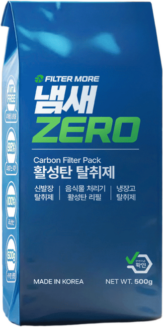 필터모아 음식물 처리기 필터 활성탄 리필 교체 쉘퍼 휴렉 스마트카라 에코체 에콥 블루벤트 호환 500g 1팩, 1팩(500g), 냄새제로