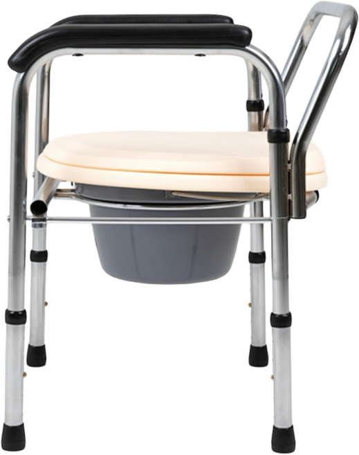 현대메딕스 국내생산 어르신복지용품 이동식변기 HD-CC-003 베이지컬러 팔걸이형 휴대용변기, 1개