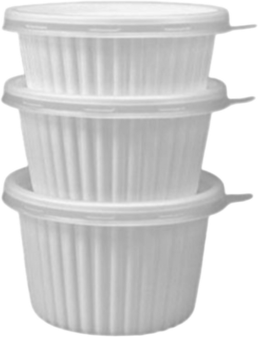 국내생산 일회용 국용기 105 파이 포장 용기 전자레인지 1회용 장국 국물 밥 백색 JH, 1세트, 100개