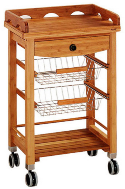 참대나무 웨건 WA-102 피부 관리실 병원 트롤리, 1개