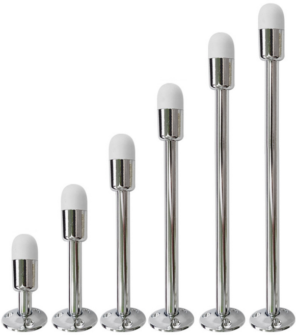 일자 유광 도어 스토퍼 크롬, 1개