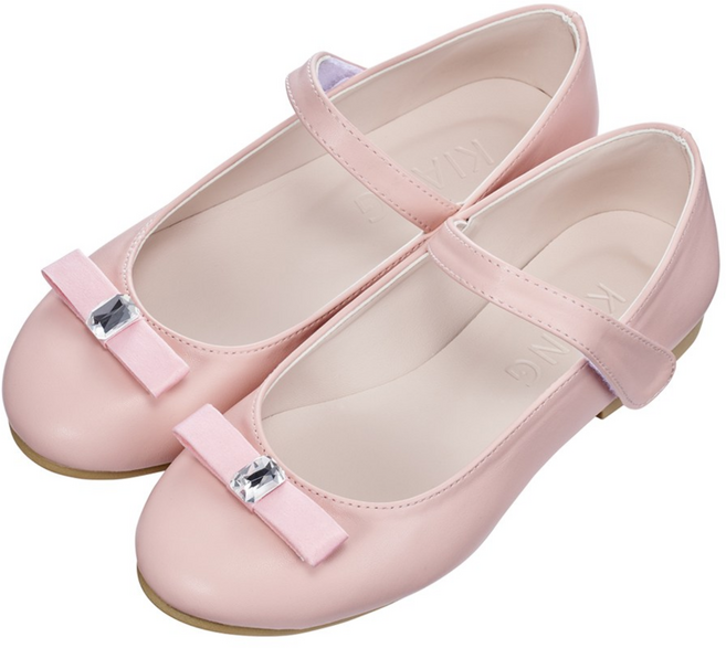 [키앙] 클로이 큐빅포인트 메리제인 플랫슈즈(Pink)