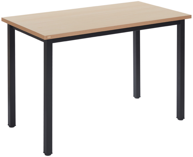 레인저테이블 포밍 사무용 다용도 책상 학생 공부 게이밍 데스크 1500x900, 메이플비치+블랙(WWD505-MBB)