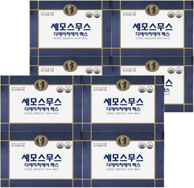 세모 스무스 DHA 맥스 2g 8곽 오메가 3 EPA, 8개, 60정
