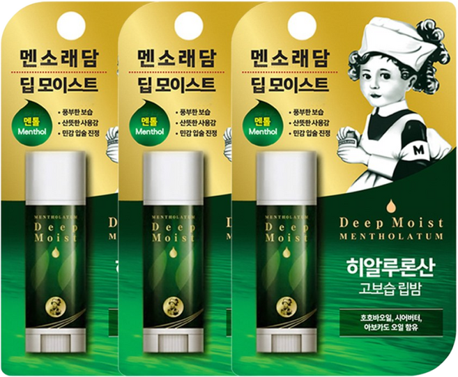 멘소래담 딥 모이스트 립밤 멘솔 4.5g, 멘톨, 6개