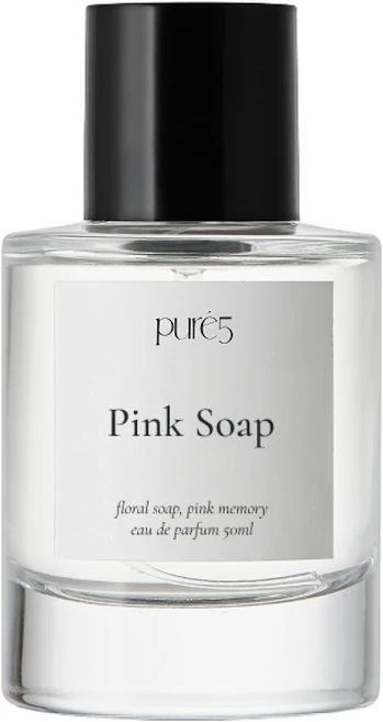 PURE5 포근한 화이트 머스크 코튼 비누향 향수 오드퍼퓸 PINK SOAP, 1세트, 50ml - 쿠팡