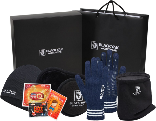 블랙야크 겨울 방한용품 비니 귀마개 장갑 넥워머 선물세트