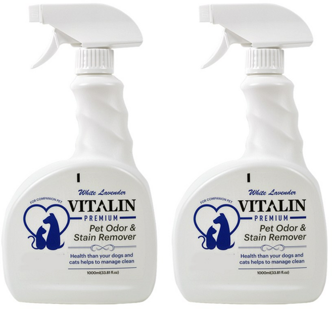 바이탈린 반려동물 냄새 제거 애완용 탈취제 화이트라벤더향, 2개, 1L