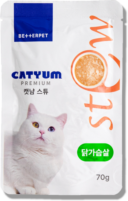 베러펫 캣냠 고양이 스튜 소프트 스프 습식사료 닭가슴살, 닭, 70g, 6개