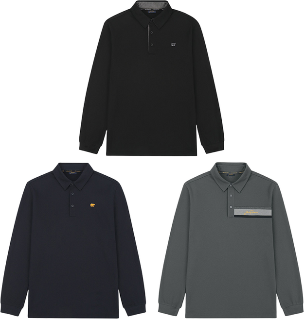 [잭니클라우스] 남성 골프 카라티셔츠 긴팔티 3종세트