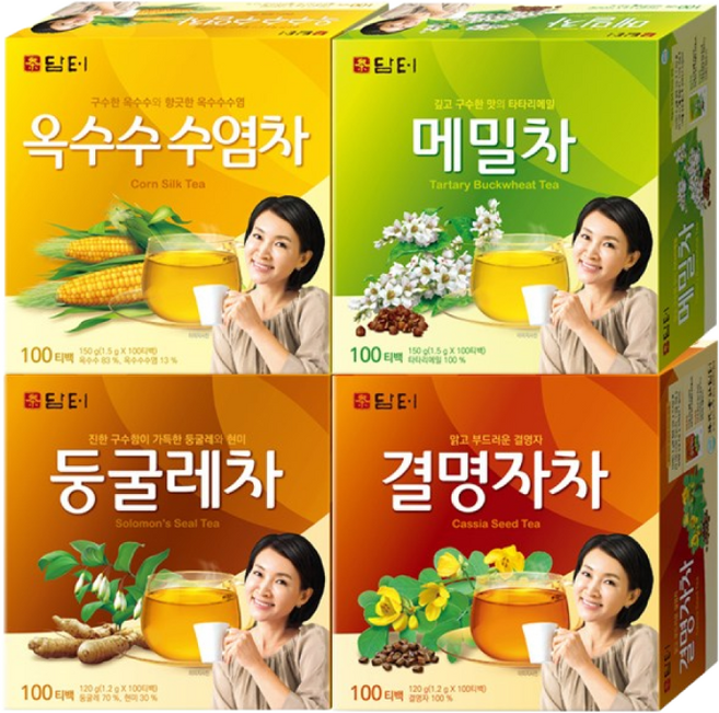 담터 둥굴레차+메밀차+결명자차+옥수수수염차 (400T), 400개입