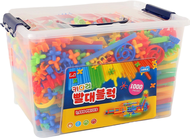 이앤오 키다리 빨대블럭 1000pcs, 키다리 빨대블럭 1000p, 1개