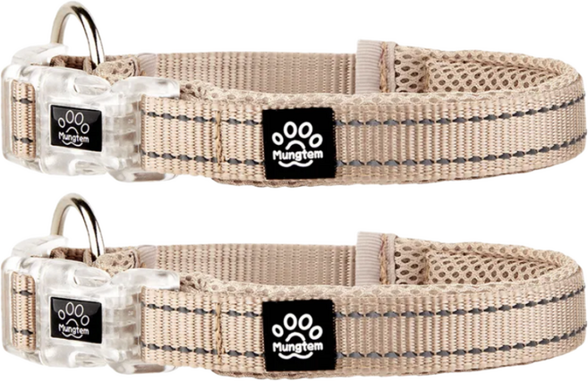 [1+1] 멍템 강아지 메쉬 목줄, 1개, [1+1]오렌지