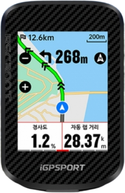 IGP스포츠 BSC 300T (터치스크린) 네비게이션 GPS 자전거 속도계, 블랙, 1개