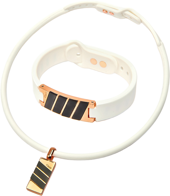 [세트 할인] 클라비스 도나 건강팔찌 목걸이 세트 근육통완화 자기발생기, 화이트, 로즈골드, 1개