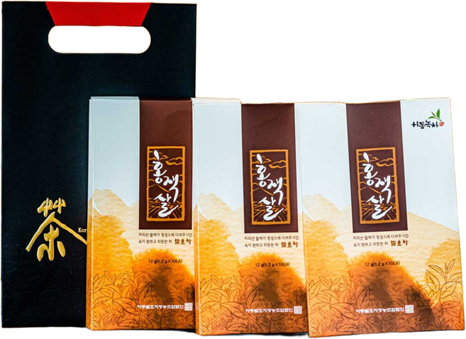 [지리산농부마을] 하동녹차 발효차 잭살차 홍잭살차 발효녹차 지리산 야생차, 하동녹차 발효차 티백(20개입)x 3SET, 10개입, 1.2g