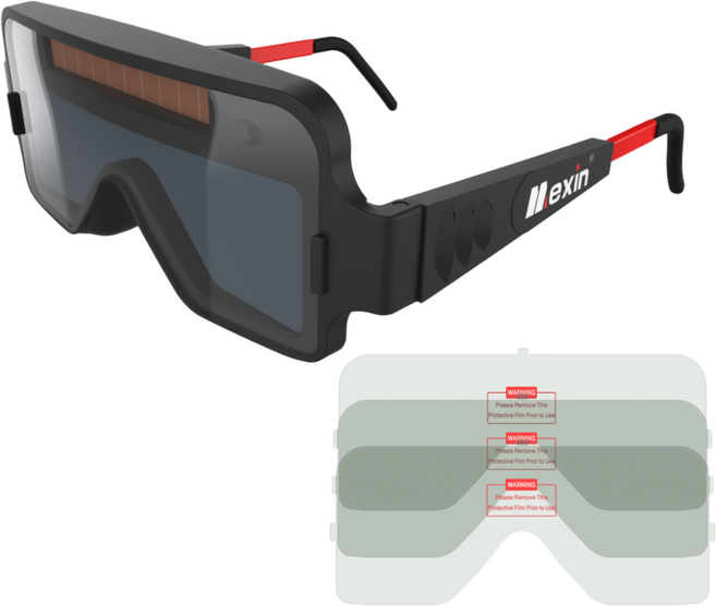 맥신 용접고글 자동차광 눈보호 안경 태양열 충전 용접용 보안경 LYG-300, 1개, 블랙