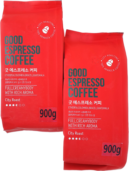 새마원 HACCP 아라비카100% 굿에스프레소블렌드 원두커피(로스팅), 2개, 900g, 홀빈(분쇄안함)