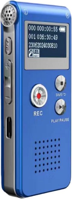 HOMIE 초소형 레코더 휴대용 고음질 레코더 디지털레코더 고성능 스마트대화면 8G 레코더로 장시간 사용, 블루, N28