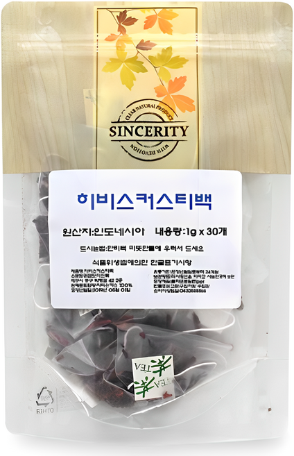 다소목 히비스커스 삼각티백차 30T 미세플라스틱 걱정없는, 30개, 1g, 30개입, 1개