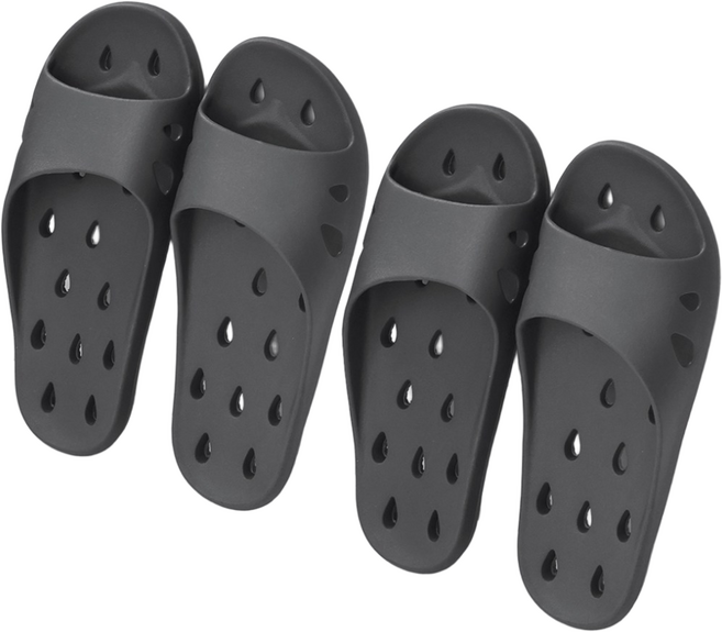 1+1 파쿠젠 EVA 발등낮은 미끄럼방지 욕실화 차콜 2P, 2개